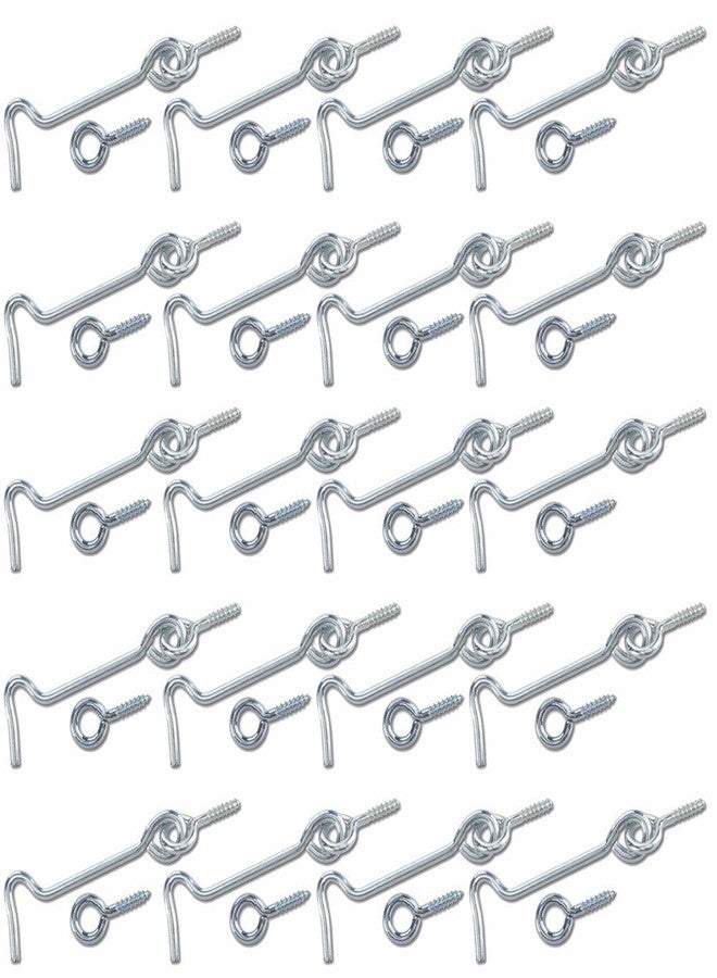 Wideskall 2" inch Zinc Plated Wire Gate Hook and Eye Latch (Pack of 20) - Image 1